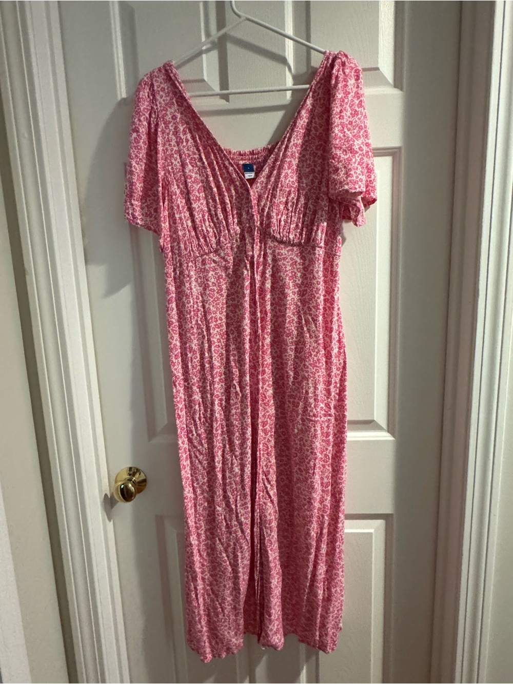 Old Navy Pink Floral Midi Dress
